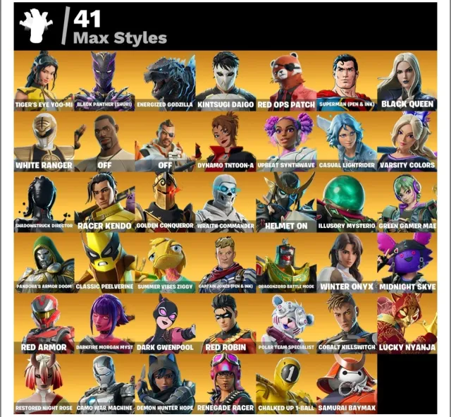 Ausgezeichnetes Konto in Fortnite für durchschnittliche Spieler, Verkauf, Skins 87