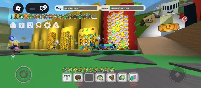 🚨BEE SWARM🐝49 пчел 🐝🍯15-16 Хайв🍯Мид Синий улей🔵Винди пчела 🐝🌬️, Продажа, Voice chat: Нет