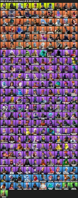 🔥 241 SKINS | OG STW DELUXE 🧟 | GALAXY 🌌 | PVE LEVEL 72 | DIRE 🐺 | EMAIL CHANGEABLE 📧, Sale, skins 241