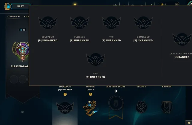 🏆{ EUW} Ranked Ready 10 Win 💎 +45K Blue Essence ✅ 10 Wins, Sale, level 30, champions 7, skins 1, No rank