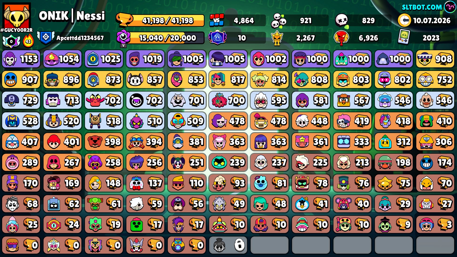 2 DON TITULA ⚠️[AUTO]💎⭐️🔮41k🏆🔮 104 of 104🔮 33-11 LINK 🔮2023 YEAR🥵 73 GEMS 5842 GOLD 🔥 10 PRIME💘, trophies 41000, brawlers 104, primes 10