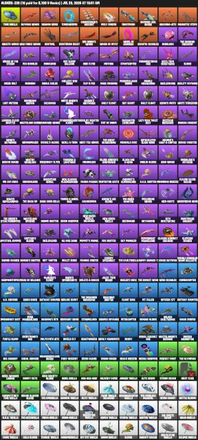 🧥 231 Skins | ⛏️ 305 Pickaxes | 🎭 233 Emotes | 🛸 220 Gliders | 📈 Level 4,898 | 🌍 All Platforms, Sale, skins 231