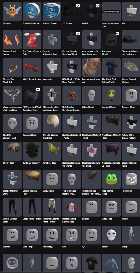 💸【ROBUX TOTAL】💸 🌸 🌸🖤SKINS+AKS+ANIMATIONS < NO MAIL, Sale, Voice chat: No