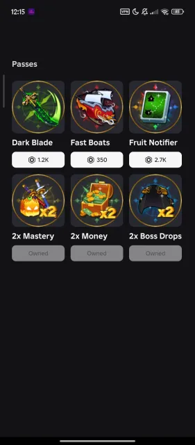 ▒▓███▓⬛total:8244⬛BLOX FRUITS 1 perm and 3 GP⬛▓███▓▒, Sale, Voice chat: No