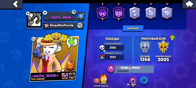 🥷 Selling Brawl Stars account 🥷, 37000 trophies, 95 brawlers, 7 primes