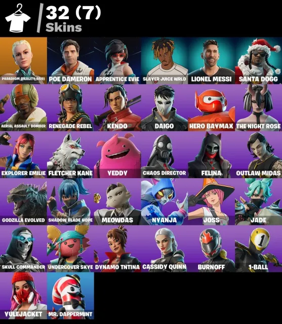 [PC/XBOX/PSN] 32 SKINS | LVL 434 | 1 EXCLUSIVE, Продажа, скины 32