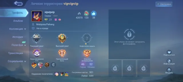 #13🤩Halloween Леоморд🥰Venom Дариус🥰Star Алукард, Дариус, Роджер🤩 Продается вместе с почтой., Продажа, Ранг: Грандмастер, Уровень: 51, Процент побед: 55%, Герои: 46, Облики: 52