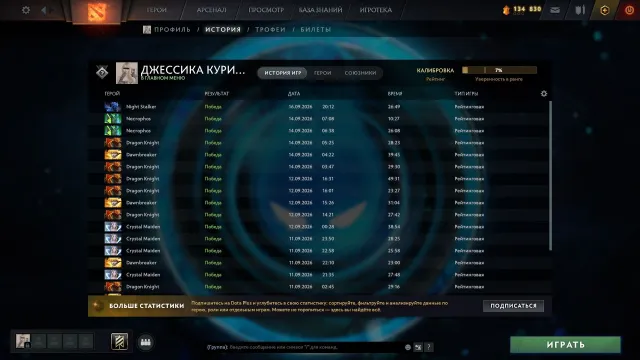 ✅РОДНАЯ ПОЧТА✅4800+-ММР✅100 ДАБЛОВ✅3 АРКАНЫ✅MAIN POOL✅40 ЖЕТОНОВ РОЛЕВОГО✅ВОЙС, Продажа, 5009 MMR, 10000 порядочности, 9000 вежливости, 1203 матчей, 1865 часов
