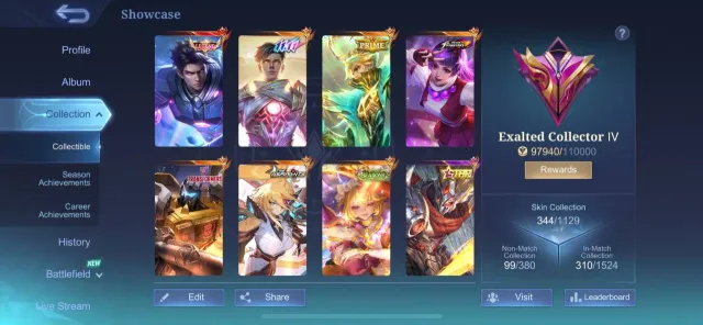 LEG ALUCARD 11 11 GOSSIN COF KARINA GUINEVERE PRIME HERNIA GRADUATE LESLIE SEASONS FLOR, Sale, Rank: Epic, Level: 104, Winrate: 49%, Heroes: 133, Skins: 344