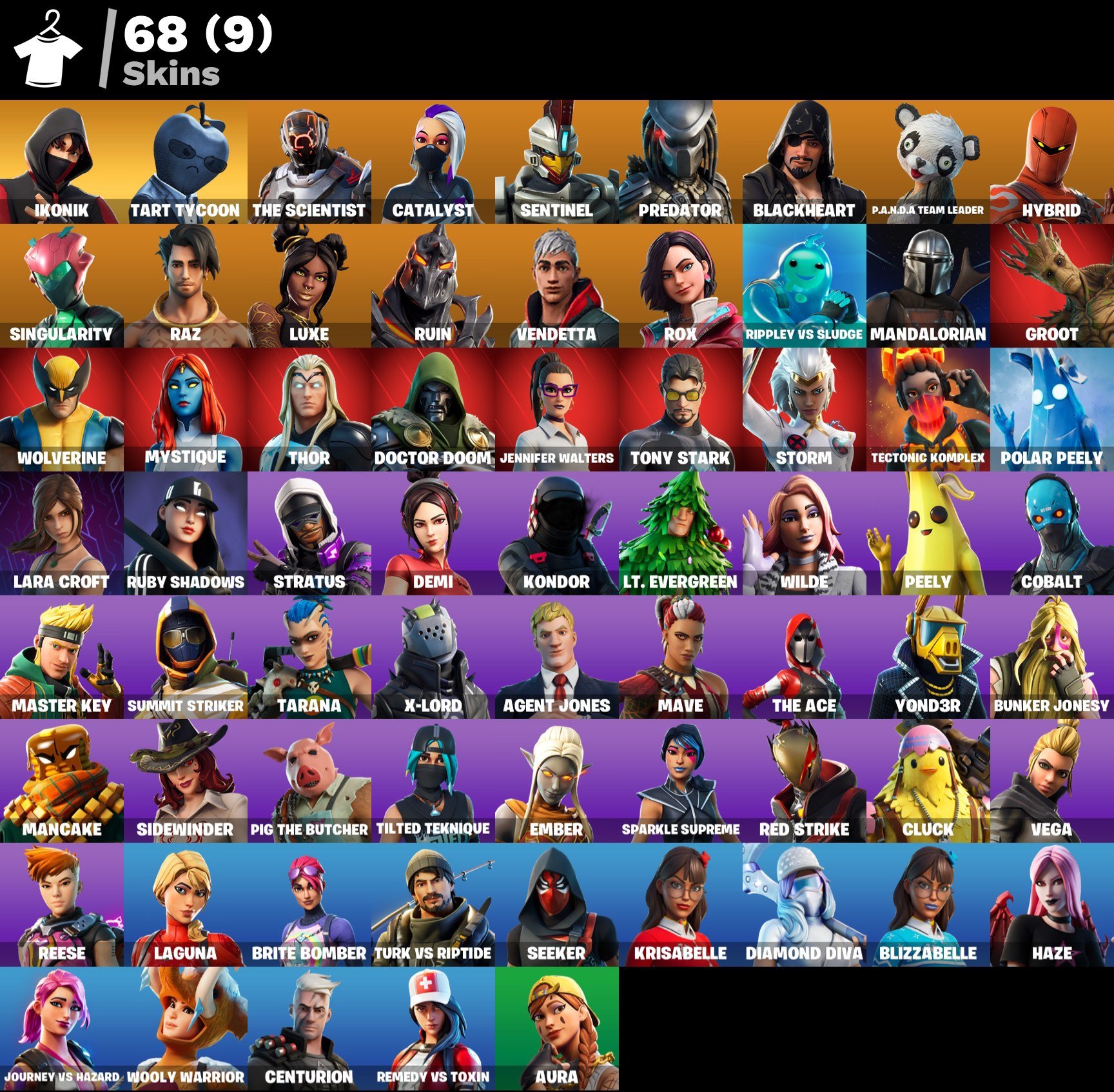🔥 FORTNITE | IKONIK | 68 SKINS 🔥