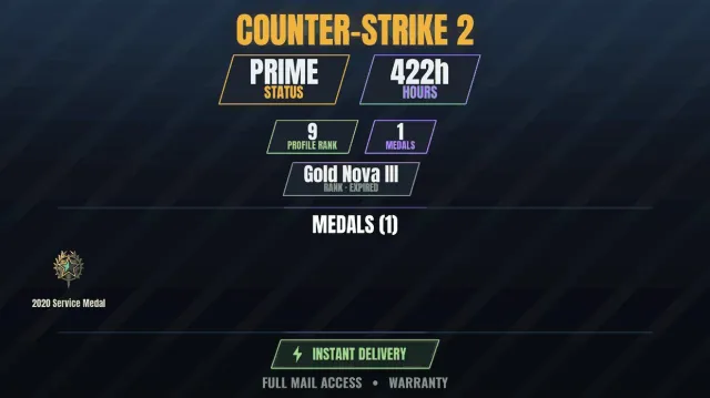 CS2 Prime💠422h Medal for Service 2020 | Fallout 2: A Post Nuclear Role Playing Game, Sale, With Inventory, Has PRIME