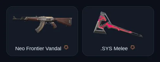 【 .SYS Melee 】【 Neo Frontier Vandal 】【 .SYS Vandal 】【 Hue Shift Phantom 】, Продажа, Серебро 1, Агентов: 9, Скинов: 14