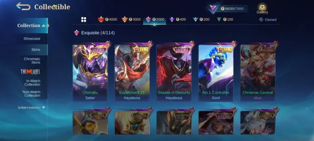 World Best anime Skin🌲Naruto Minato Gusion🌲Prime Granger💎Luckybox Star Hayabusa💎saber💥Lancelot, Продажа, Ранг: Мифический Бессмертный, Уровень: 60, Процент побед: 50%, Герои: 124, Облики: 237