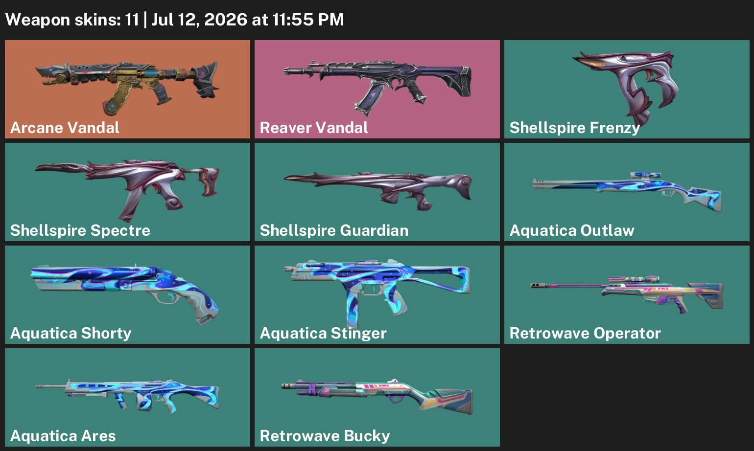 💎 VANDAL “Arcane” + VANDAL “Reaper” 💎, Sale, Ranked unlocked, Agents: 24, Skins: 11