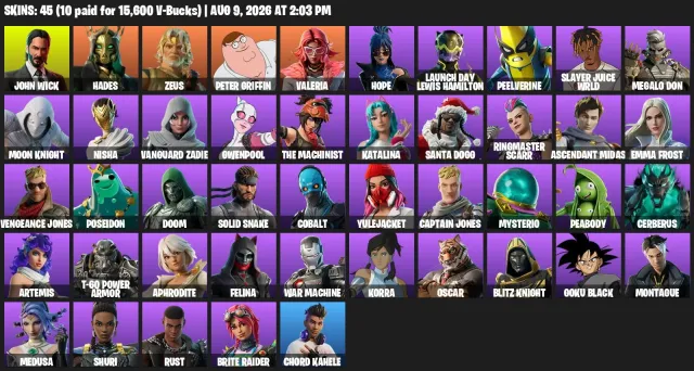 ⚡️🔥 MEGA ACCOUNT FORTNITE (JULY 14, 2019) | Solid Snake 🐍 • Breakpoint 🤖 • Nisha 🎯 🔥⚡️, Sale, skins 39