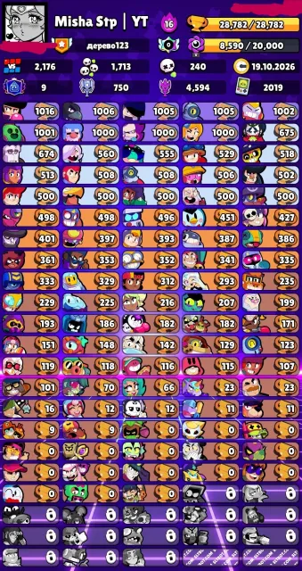 💙 | Account since 2020 | Full account transfer | 28,782 trophies🏆93 brawlers💙, 28782 trophies, 93 brawlers, 9 primes