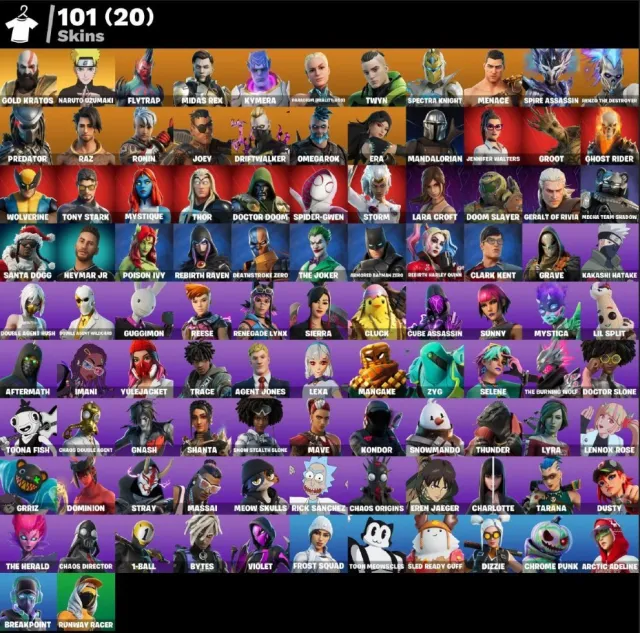 👽101 SKINS👽⭐MAIL CHANGE⭐LEVIATHAN AXE⭐KRATOS⭐WARRANTY⭐❤️⭐AUTO-DELIVERY, Продажа, скины 101