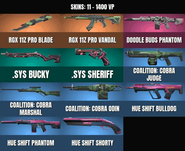 Platin 1 🎮 11 skin 💠 1 BIÇAK 💠Vandal "RGX 11z Pro" 💠Bıçak "RGX 11z Pro"💠Phantom "Vinil"