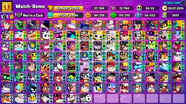🏆40K+🏆 🌍2019 ACCOUNT🌍 🔥ALL BRAWLERS🔥 🌈80+ SKINS🌈 ⚡10K+ POWER POINTS⚡ 👤FULL BRAWLERS👤, trophies 40489, brawlers 104