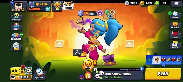 TOP ACCOUNT WITH A BUNCH OF SKINS, TOP LEVELING + CLASH ROYALE AS A GIFT😳, 44000 trophies, 104 brawlers, 12 primes