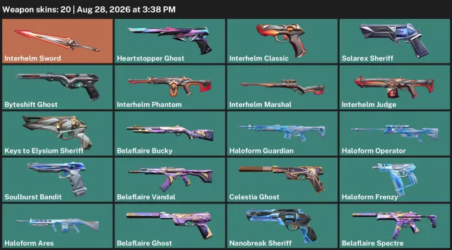 ⚔️ Interhelm Sword | Vandal "Fleur" | 24 agents | Platinum I | Level 218 | Full access, Sale, Platinum 1, Agents: 24, Skins: 20