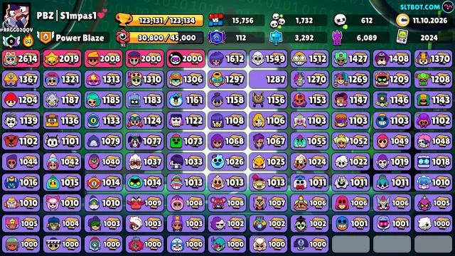 ⚠️Account with club deputy *2.5kk🏆* ⚠️, 123131 trophies, 107 brawlers, 112 primes