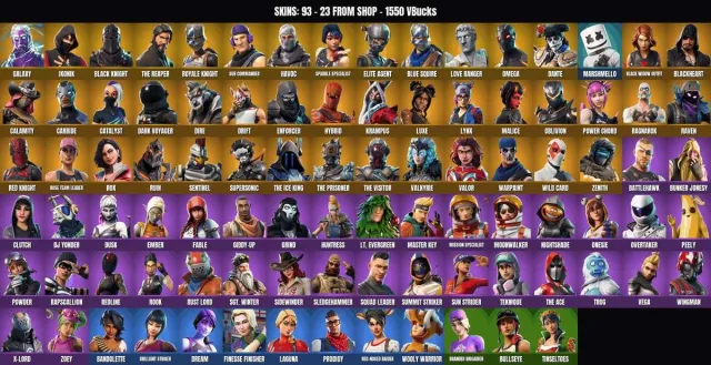 [PC/PSN/XBOX] 93 skins 🔥1550 VB🔥IKONIK🔥Black Knight🔥Galaxia🔥"Tesla's Legacy"🔥Soul Reaper🔥Recognition, Sale, 93 skins