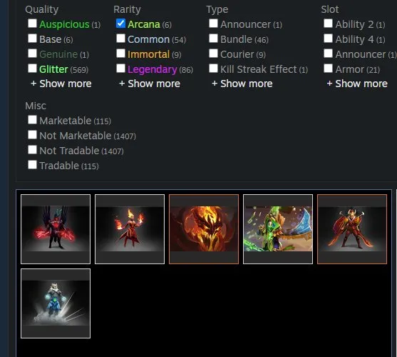 Account calibration hidden MMR +- 3200, a lot of items, if you level up the order, the account is perfect, Sale, 3200 MMR, 2987 honesty, 2987 politeness, 3500 matches