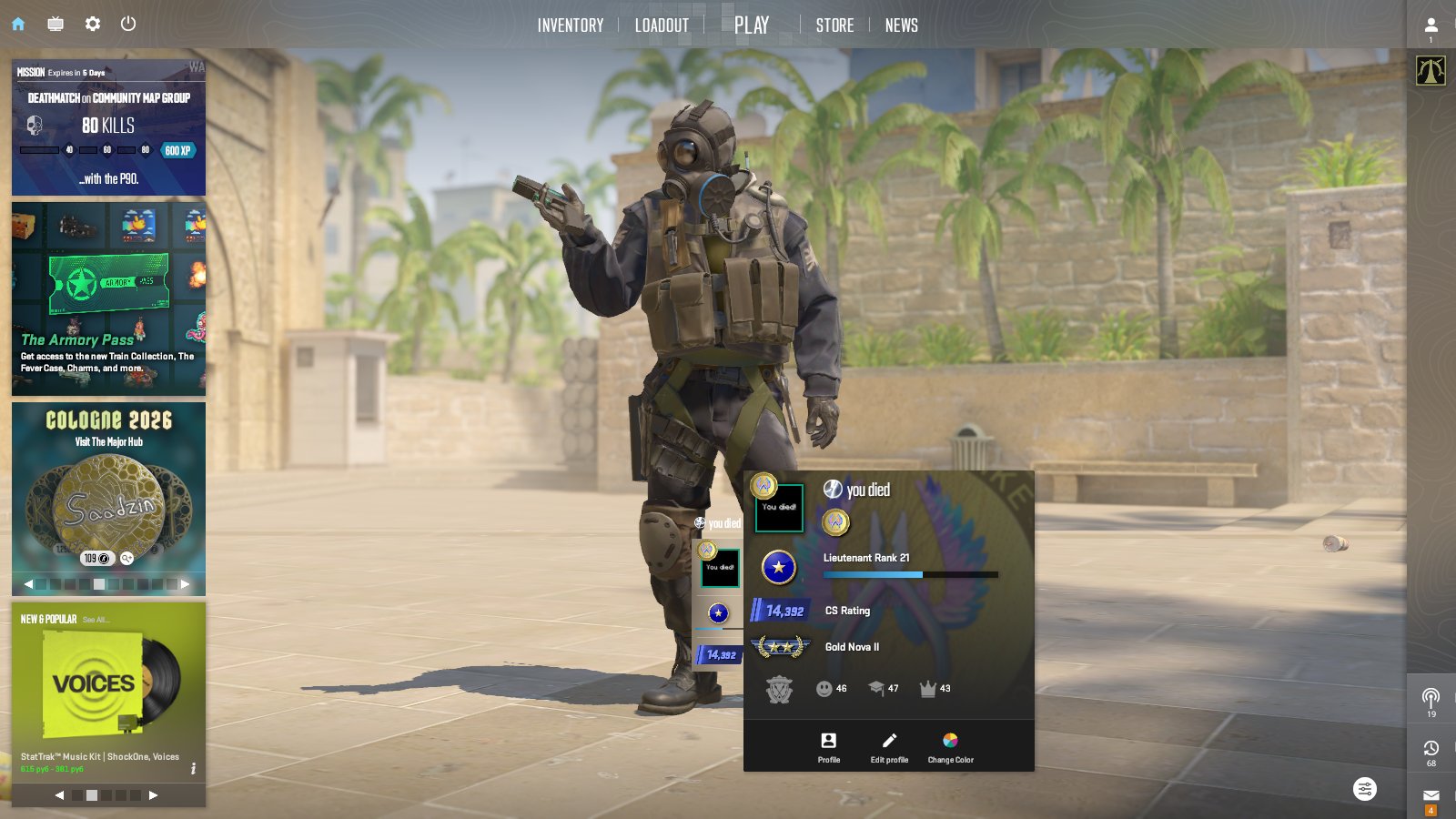 A good account to start with + bonus, Sale, Empty, Yes PRIME, 14392 CS Rating, Competitive