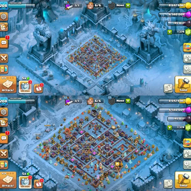 🏆 TH15 USA LOCAL ACCOUNT 🏆 FULL MAX BASE & BUILDER BASE 🏆 FROST AGE SCENERY🏆 90-90-59-65-40-10, 15 TH Родной Деревни, 10 TH Строителя