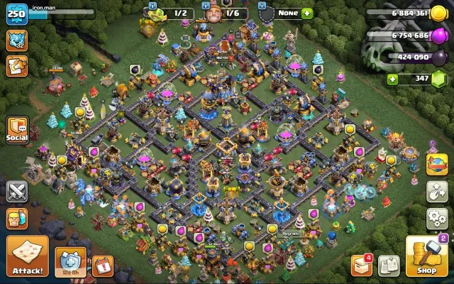 18 TH 99% FULL | 250 LVL | 110/110/76/85/55/12 | full equipment, 18 TH Home Village, 10 TH Builder Base