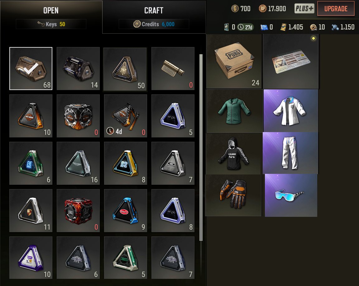 🔥1400 COUPONS🔥260+ CRATES🔥140,000 BP + 700 G-COIN💥CLOTHES💥10+ WEAPONS✅NICKCHANGE✅AUTODELIVERY✅, No BATTLEGROUNDS Plus