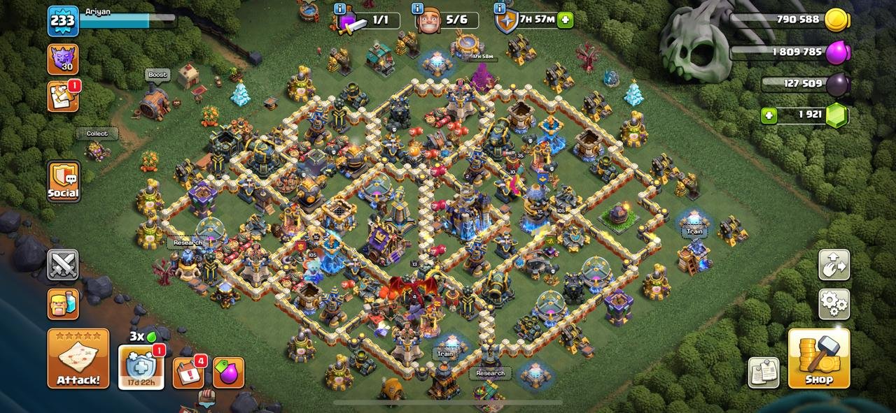 ✦ Th18 Max (233Xp) ✦ 105/105/65/75/35 ✦ 11x Strong Epic ✦ Near Max Lab ✦ Bh Full Max ✦ Nc:500 ✦, 18 TH Main Village, 10 TH Builder