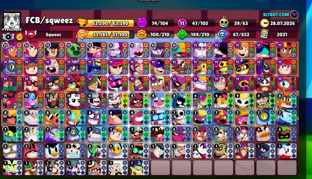 FIGHTERS CUP A LOT OF SKINS AS A GIFT CLASH ROYALE, trophies 63300, brawlers 105, primes 34