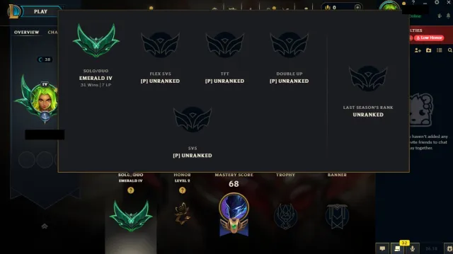 ❤️HANDLEVELED❤️PSYOPS SONA❤️EMERALD 4❤️86% WR❤️16800 BE 0 RP❤️, Продажа, уровень 38, чемпионы 41, скины 48, Изумруд