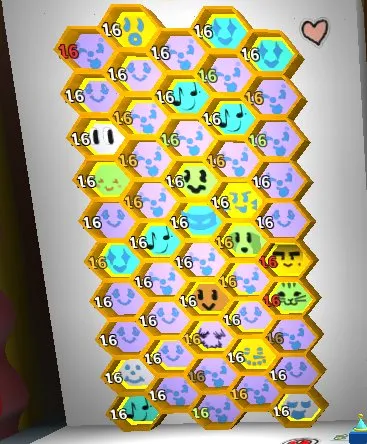 🔮BLUE HIVE🔮🎉🐝BEAR BEE🐝50 bees, 16 full hive, diamond mask, CCA - 2 passives, GOOD FOR MACRO🎉, Accounts