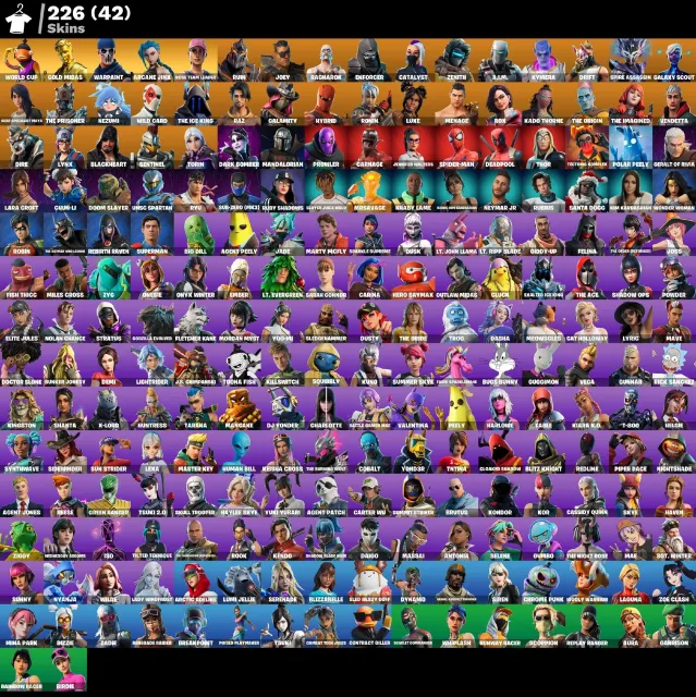Leviathan Axe+OG STW/Warpaint/Galaxy Scout/Drift/Lara Croft/Skull Trooper/Breakpoint/Fishstick, Sale, skins 226