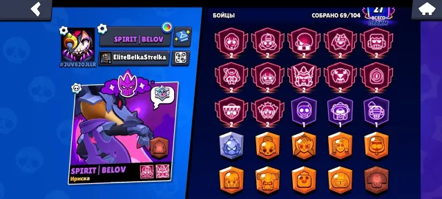 🎉Account for the base 🎉💎33000 cups, 69 fighters💎🎉more than 70 skins🎉💎🎉27(12-2 PRIME!)💎🎉+CLASH ROYAL, trophies 33000, brawlers 69, primes 27