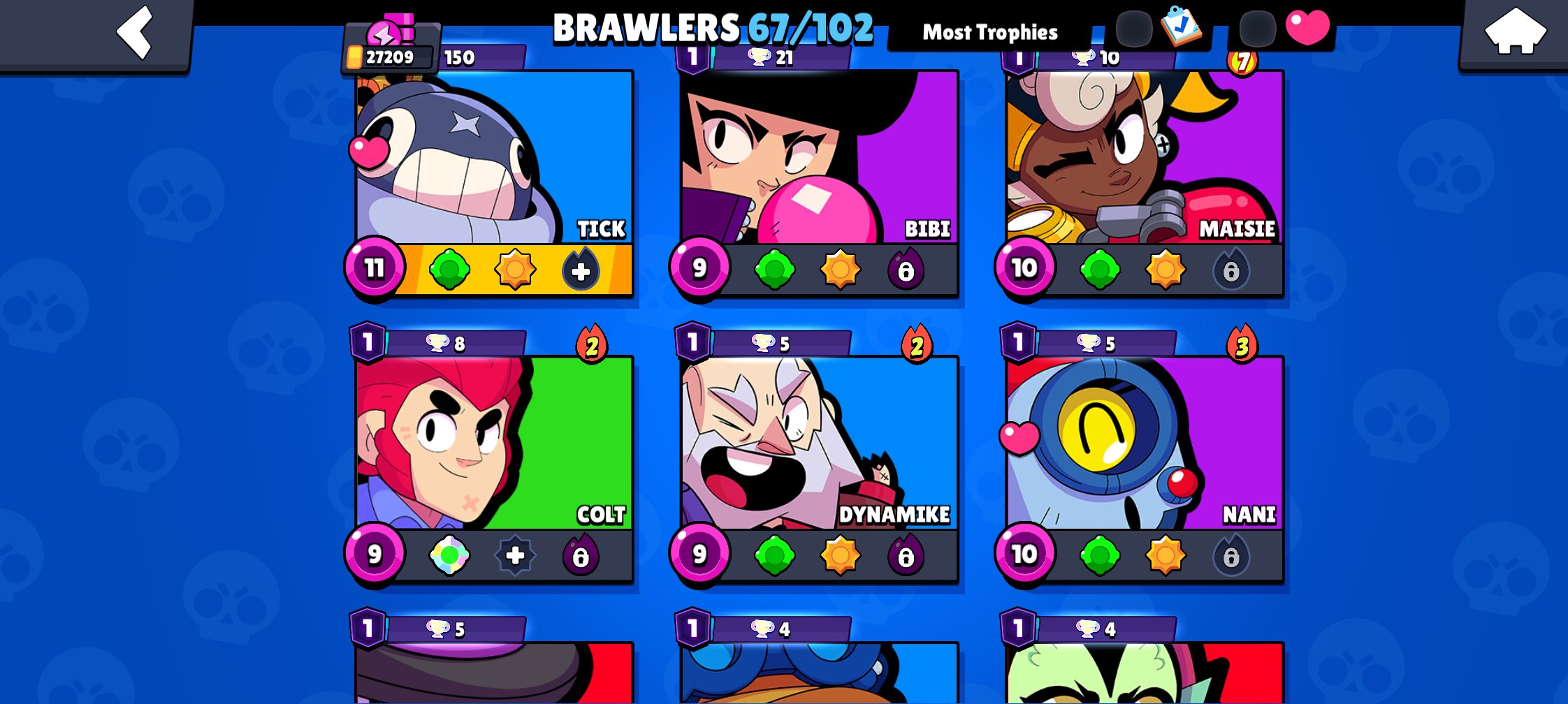 ⬛🎩🕸️RICH OLD ACCOUNT🕸️🎩⬛ EMAIL + PASS CHANGE ⬛🎩🕸️, trophies 27209, brawlers 67, primes 12