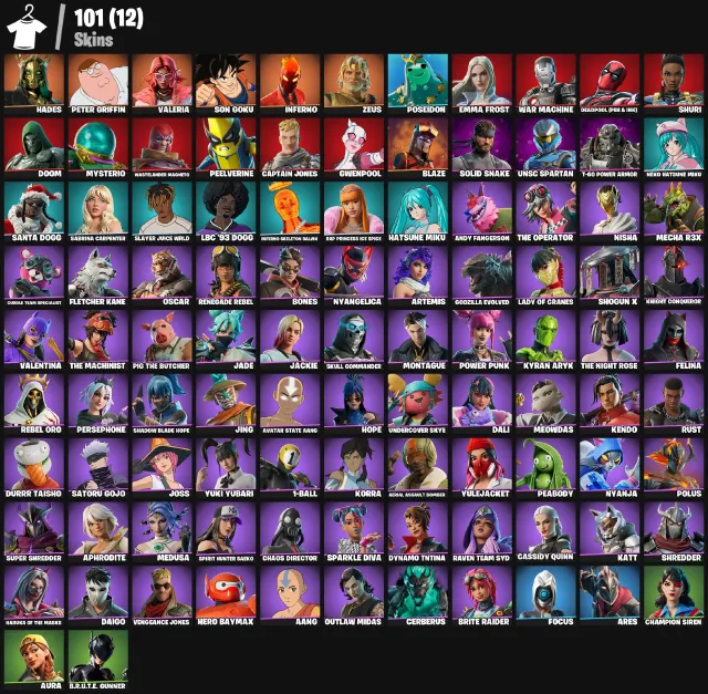 💥 SON GOKU // DEADPOOL (PEN & INK) / INFERNO / PETER GRIFFIN // 101 SKINS // PC-XBOX-PSN 💥, Sale, skins 101