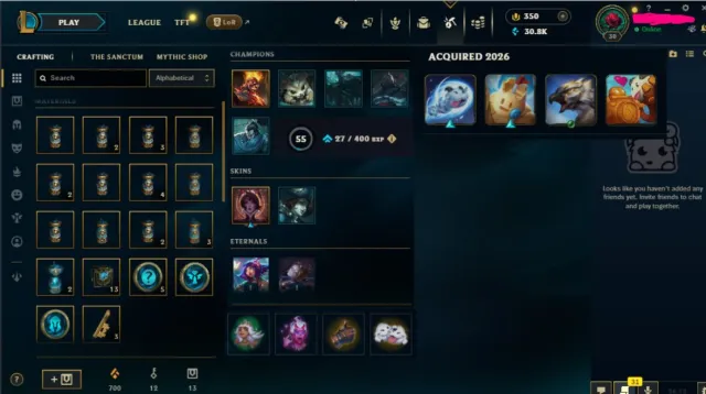 EUNE 🌎 RANKED READY✅350RP✅ 30 LVL 10WIN {Unopened Loot} Unverified, Sale, level 30, champions 12, skins 2, Unranked