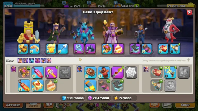 🏆 TH 18 🏆 FULL 17 | Hero:101/103/90/75/51/1, | 10 EPIC GEAR, 1600 CWL MEDALS, FAT, 18 TH Native Village, 10 Builder TH