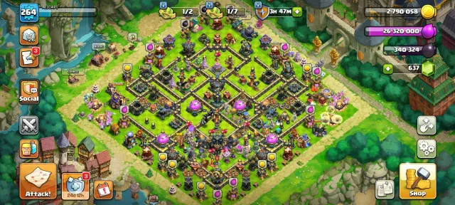 🏰 TH17 👑 Heroes 100/100/81/75/50/15💎 99% max🌸4 maxed Epic Equipment Builder Hall Maxed Out, 17 TH Родной Деревни, 10 TH Строителя