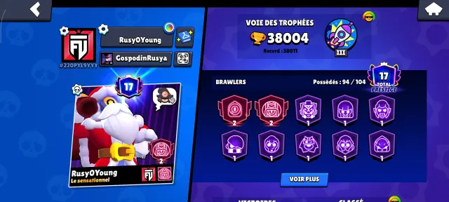 Selling an old BS account from 2024. 38004 Cups.Details in the description., trophies 38004, brawlers 94, primes 17