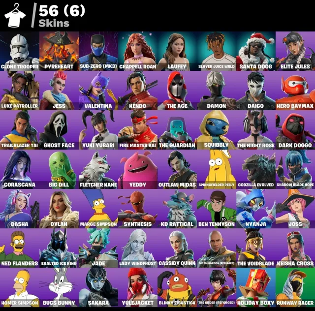 🔥 FORTNITE ACCOUNT | PC/XBOX/PSN | LVL 959 | 56 SKINS | CLONE TROOPER | 500 VB ⚡, Продажа, скины 56