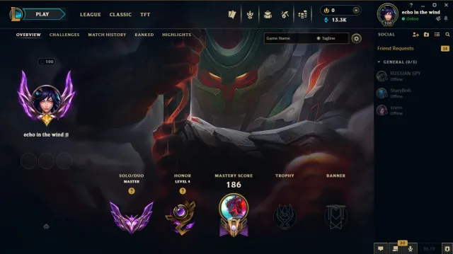 EUW MASTER 9 LP, 54% WINRATE, PERSONAL ACCOUNT, Sale, level 100, champions 151, skins 20, Master