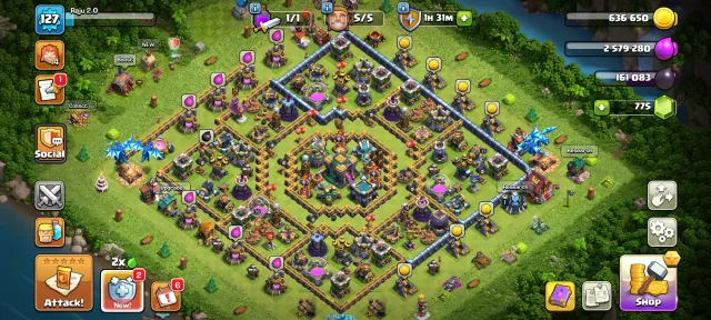 TH 14 полу-MAX 🗨️ 🔟 эпических снаряжений 🗨️ полный защищённый Gmail, 14 TH Родной Деревни, 8 TH Строителя