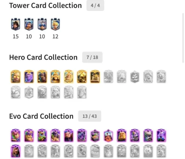 #CR675 ❤️LV1564 WITH 7 HERO, 13 EVO| XBOW 3.0 DECK| 3 SHARD EVO| 9 LV16❤️, 33 арена, 1564 уровень, 13500 кубков, 121 карт, 21 лег, Есть