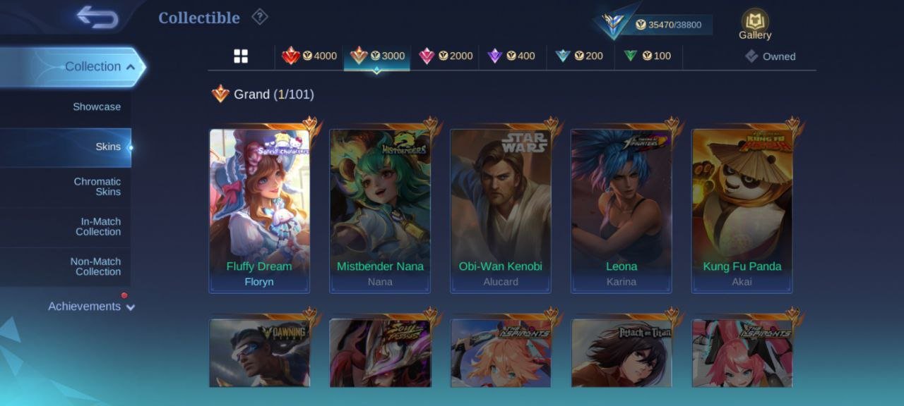 51⭐31dulex♣️Gaara Vale Epic Freya⇨moskov⇨carmila⇨Harley⇨Lunox♣️All emblem max💥Rank glory, Sale, Rank: Mythic, Level: 56, Winrate: 47%, Heroes: 95, Skins: 146