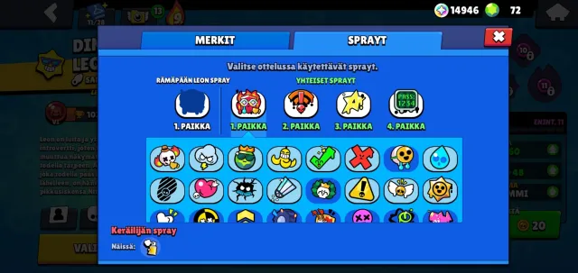 Many skins n 30 ranks Spray n 3 Gold skins n have Kaze, trophies 19000, brawlers 74